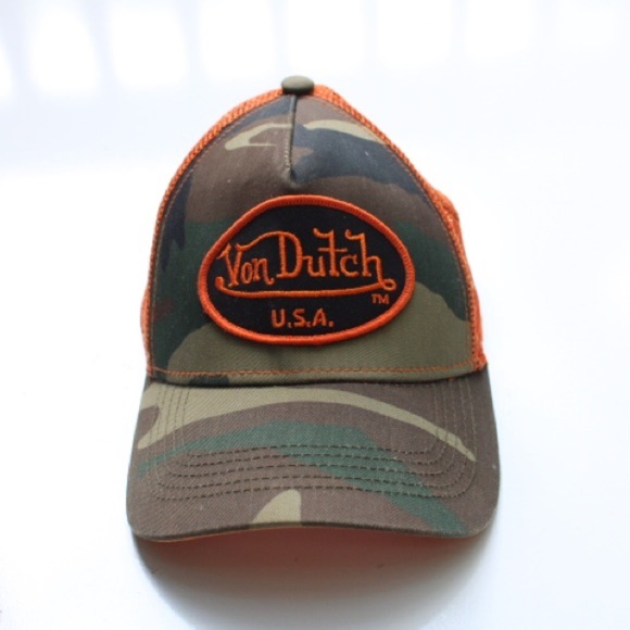 Von Dutch Camo Trucker Logo Hat - Picture 5 of 5